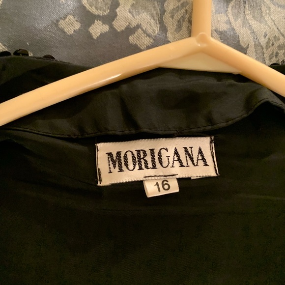 Marigana size 16 black and gold sequinned vintage jacket - Picture 2 of 4